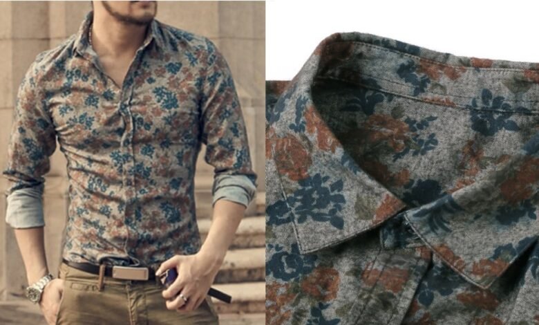 299 rs only flower style casual men shirt long sleeve thesparkshop.in